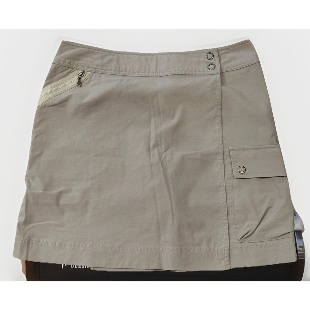 Title Nine Womens 6 Skort Stretch Pockets Pickleball Tennis Golf Beige Gorpcore